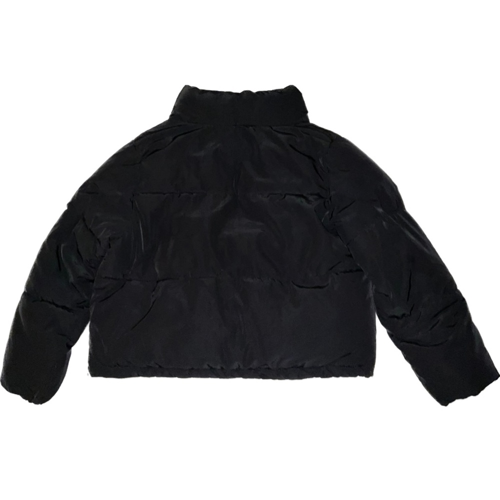 H&M Black Divided Puffer Jacket with Silver Tone Zipper Size 12 - Picture 3 of 6